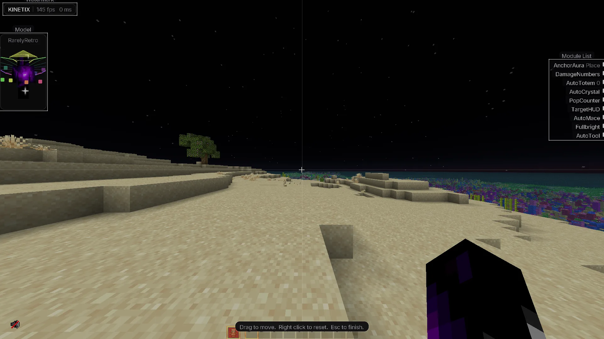 The HUD editor with draggable elements